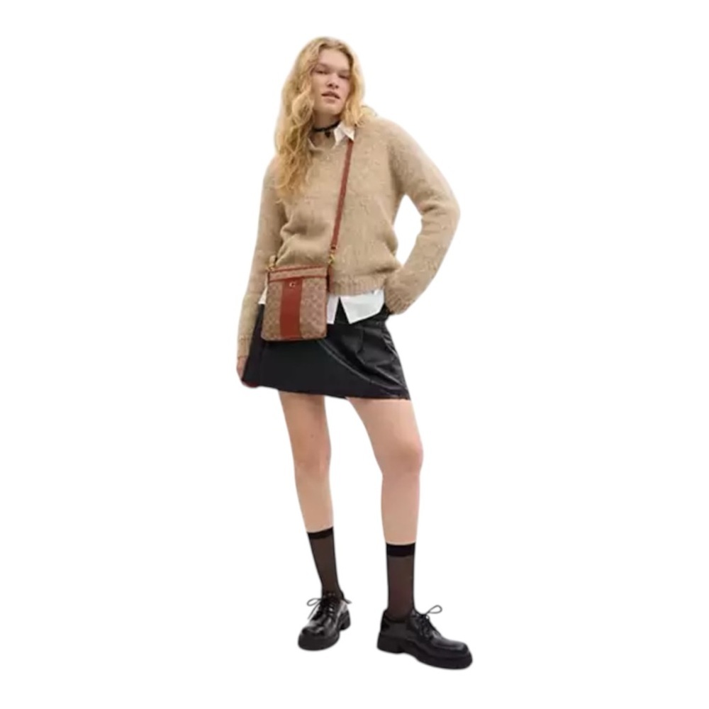 Coach Brown and Tan Crossbody Bag - Picture 7 of 9